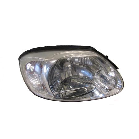 Right Headlamp (Halogen, Takes H4 Bulb, With Clear Indicator) for Hyundai ACCENT 2003 2006