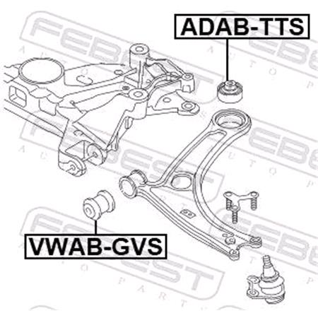 FEBEST Wishbone Bushes