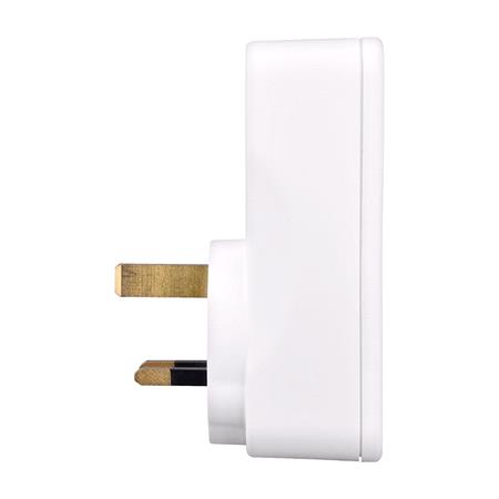 BG Electrical 13A Smart Power Adaptor   White Moulded