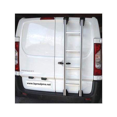 Aluminium Fixed Rear Door Van Ladder   150cm   5 Steps For Fiat Ducato H1 Van 2006 Onwards