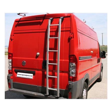 Aluminium Fixed Rear Door Van Ladder   130cm   4 Steps For Toyota Proace H1 Box 2016 Onwards