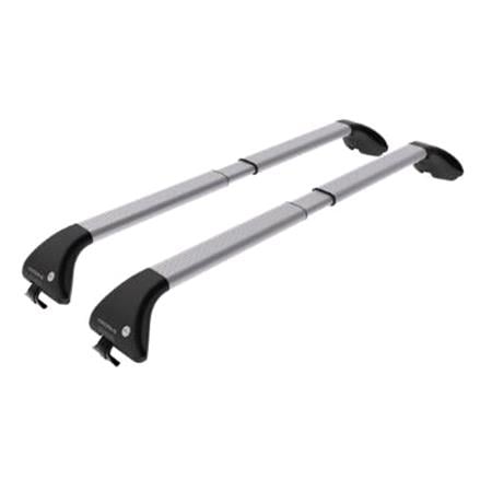 Nordrive Snap silver aluminium aero  Roof Bars for Volvo V60 2010 2018, with Solid Roof Rails