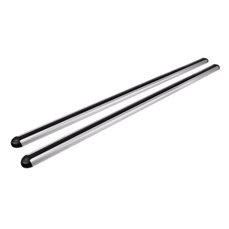 Nordrive Alumia silver aluminium aero  Roof Bars for Volvo V60 2010 Onwards, with Solid Roof Rails
