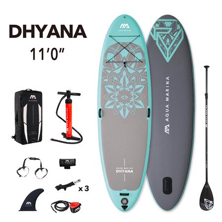 Aqua Marina Dhyana Yoga 11'0" iSUP with Paddle and Safety Leash