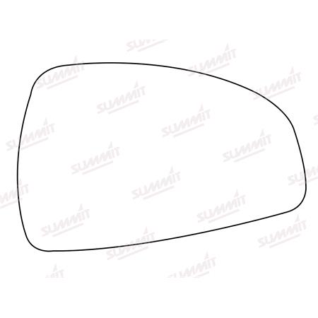 Right Stick On Wing Mirror Glass for Audi TT 2006 2014
