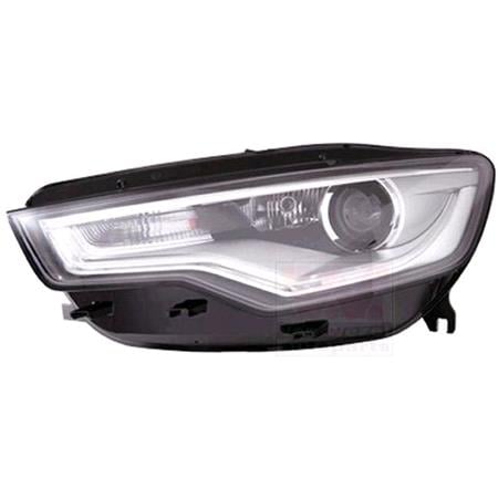 Left Headlamp (Bi Xenon, Takes D3S / H7 Bulbs, With Curve Light, Supplied Without  LED Module, Original Equipmen) for Audi A6 2011 2014