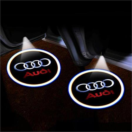 Audi Car Door LED Puddle Lights Set (x2)   Wireless 
