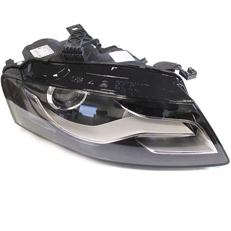 Right Headlamp (Bi Xenon, Takes D3S Bulb, LED Daytime Running Lights, Black Bezel, With Loadlevel Adjustment, Supplied With Motor, Original Equipment) for Audi A4 Allroad 2008 2011