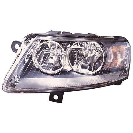 Left Headlamp (Halogen, Takes H1/H7 Bulbs, Original Equipment) for Audi A6 Avant 2004 2008