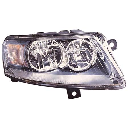 Right Headlamp (Halogen, Takes H7 / H15 Bulbs, Supplied With Motor, Original Equipment) for Audi A6 2009 on