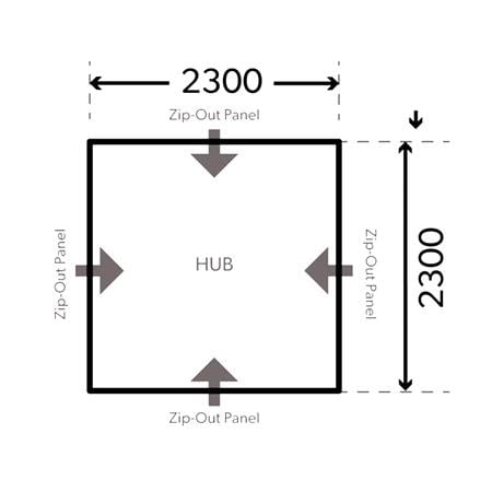 Dometic HUB Inflatable Awning   2.3m