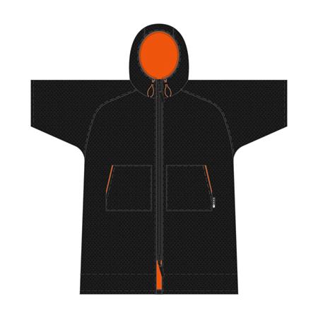 MDNS Adult Stay Dry Poncho   Black and Orange