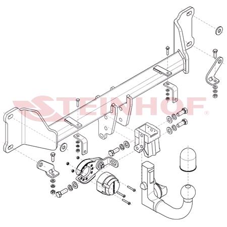 Steinhof Automatic Detachable Towbar (vertical system) for BMW X3 (G01), 2017 Onwards