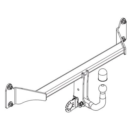 Steinhof Towbar (fixed with 2 bolts) for BMW 1 (F40), 2019 Onwards, will not fit M Sport model