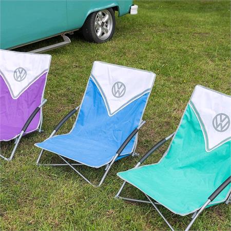 Official Volkswagen Low Folding Chair   Blue