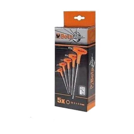 Ball Head Offset T Handle Hexagon Key Wrench Set x 5pcs