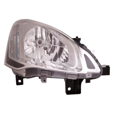 Right Headlamp (Halogen, Takes H4 Bulb, Original Equipment) for Citroen BERLINGO Van 2012 on