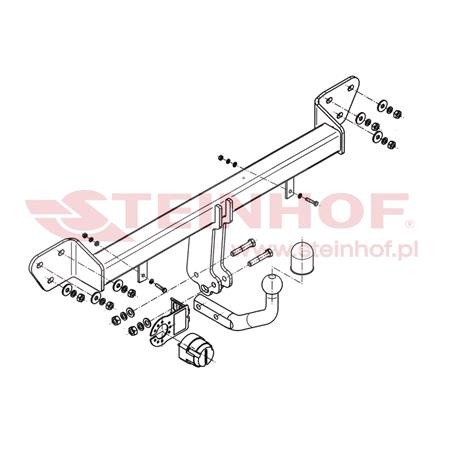Steinhof Towbar (fixed with 2 bolts) for BMW 7 Series, 2005 2008