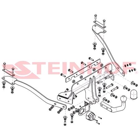 Steinhof Towbar (fixed with 2 bolts) for BMW 7 Series, 1994 2001