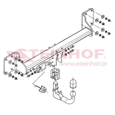Steinhof Automatic Detachable Towbar (vertical system) for BMW X5, 2013 2018