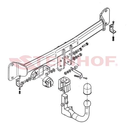 Steinhof Automatic Detachable Towbar (vertical system) for BMW 5 Series Touring, 2010 2017