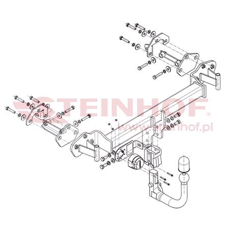 Steinhof Automatic Detachable Towbar (vertical system) for BMW 3 Series Compact, 2001 2005