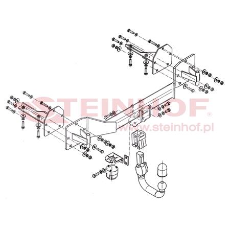 Steinhof Automatic Detachable Towbar (vertical system) for BMW X5, 2000 2006