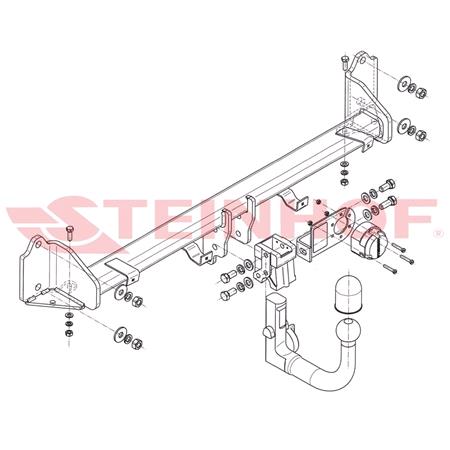 Steinhof Automatic Detachable Towbar (vertical system) for BMW 5 Series Grand Turismo, 2009 2013
