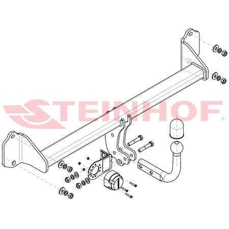 Steinhof Towbar (fixed with 2 bolts) for BMW 2 Series Gran Tourer, 2015 Onwards