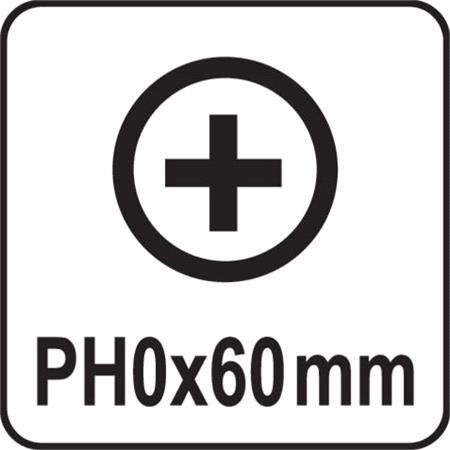 INSULATED SCREWDRIVER 1000V PH0x60MM