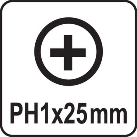 SCREWDRIVER BITS 10PCS  PH1x25MM S2