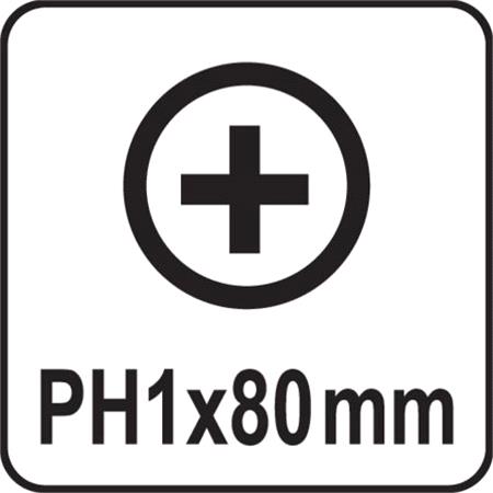 INSULATED SCREWDRIVER PH1x80MM