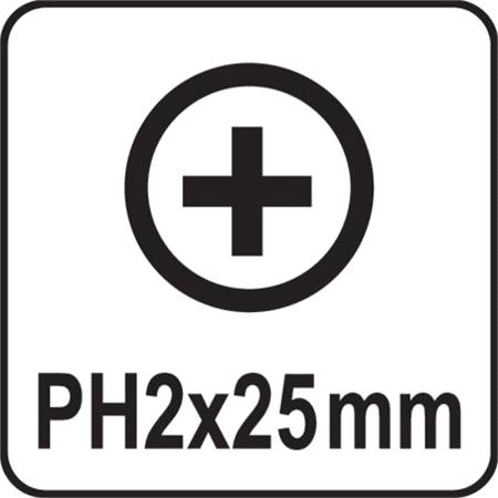 SCREWDRIVER BITS 10PCS  PH2x25MM S2