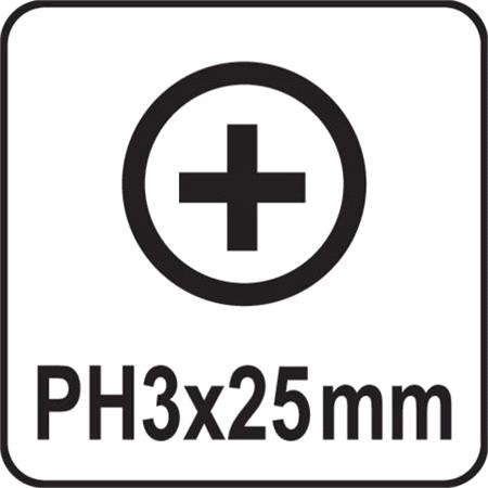 SCREWDRIVER BITS 10PCS  PH3x25MM S2