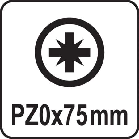 POZIDRIVE SCREWDRIVER PZ0x75MM