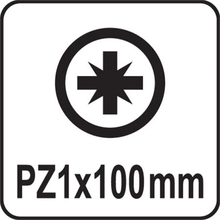 POZIDRIVE SCREWDRIVER PZ1x100MM