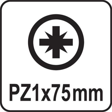 POZIDRIVE SCREWDRIVER PZ1x75MM