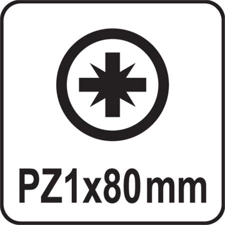 INSULATED SCREWDRIVER PZ1x80MM