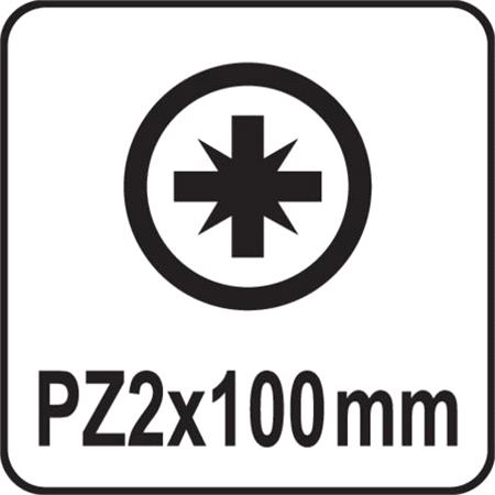 POZIDRIVE SCREWDRIVER PZ2x100MM