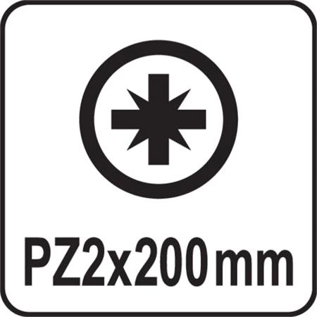 POZIDRIVE SCREWDRIVER PZ2x200MM