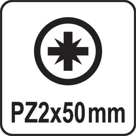 SCREWDRIVER BITS 1/4 50MM PZ2 10PCS