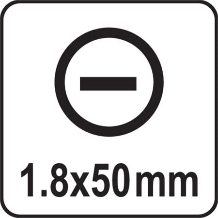 SLOTTED PRECISION SCREWDRIVER 1.8x50MM