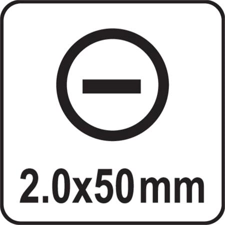 SLOTTED PRECISION SCREWDRIVER 2.0x50MM