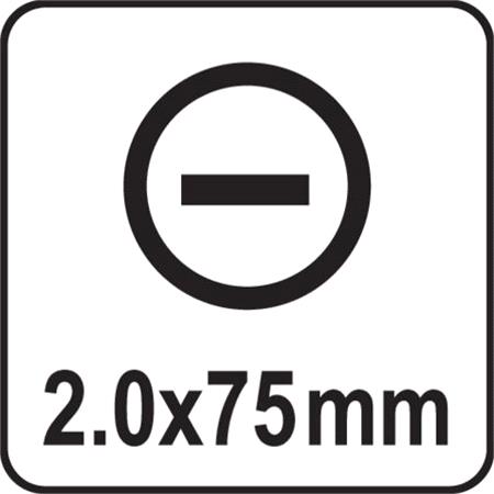 SLOTTED PRECISION SCREWDRIVER 2.0x75MM