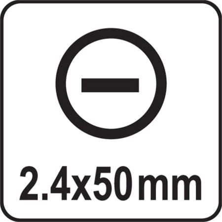 SLOTTED PRECISION SCREWDRIVER 2.4x50MM