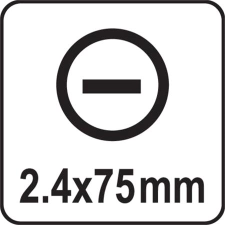 SLOTTED PRECISION SCREWDRIVER 2.4x75MM