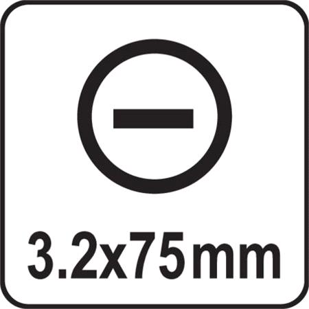 SLOTTED SCREWDRIVER HI TEC 3.2x75MM