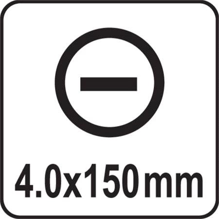 SLOTTED SCREWDRIVER 4x150MM