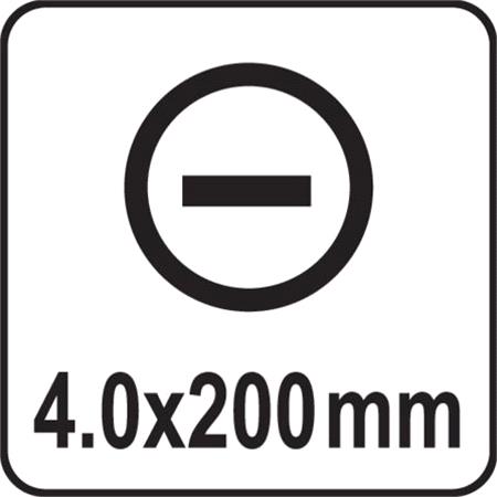 SLOTTED SCREWDRIVER 5x200MM