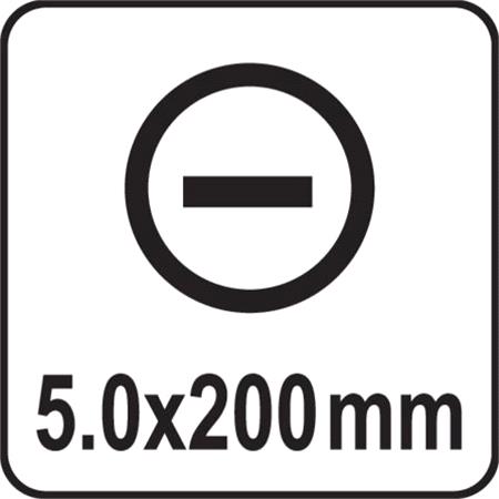 SLOTTED SCREWDRIVER HI TEC 5.0x200MM